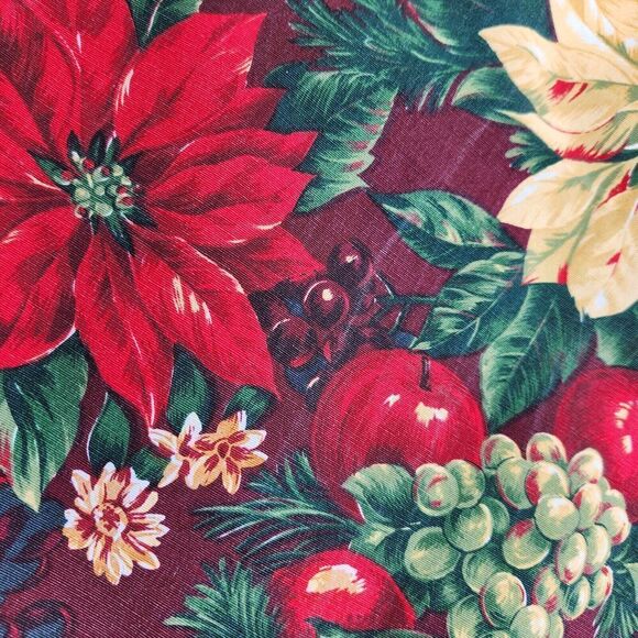 Fashion Industries Tablecloth 59x113.5" Inch Red Gold Green Hallmark Design - Picture 13 of 13